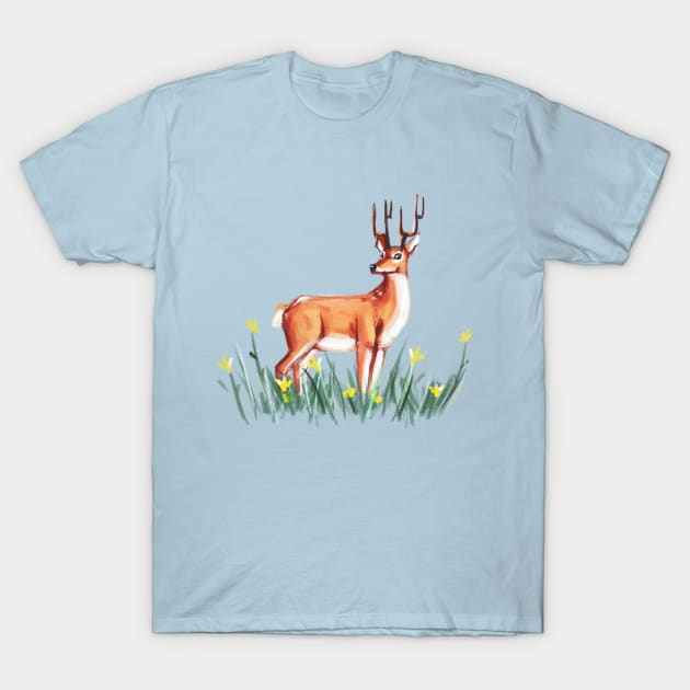 White tailed Deer T-Shirt by L.M. Knight